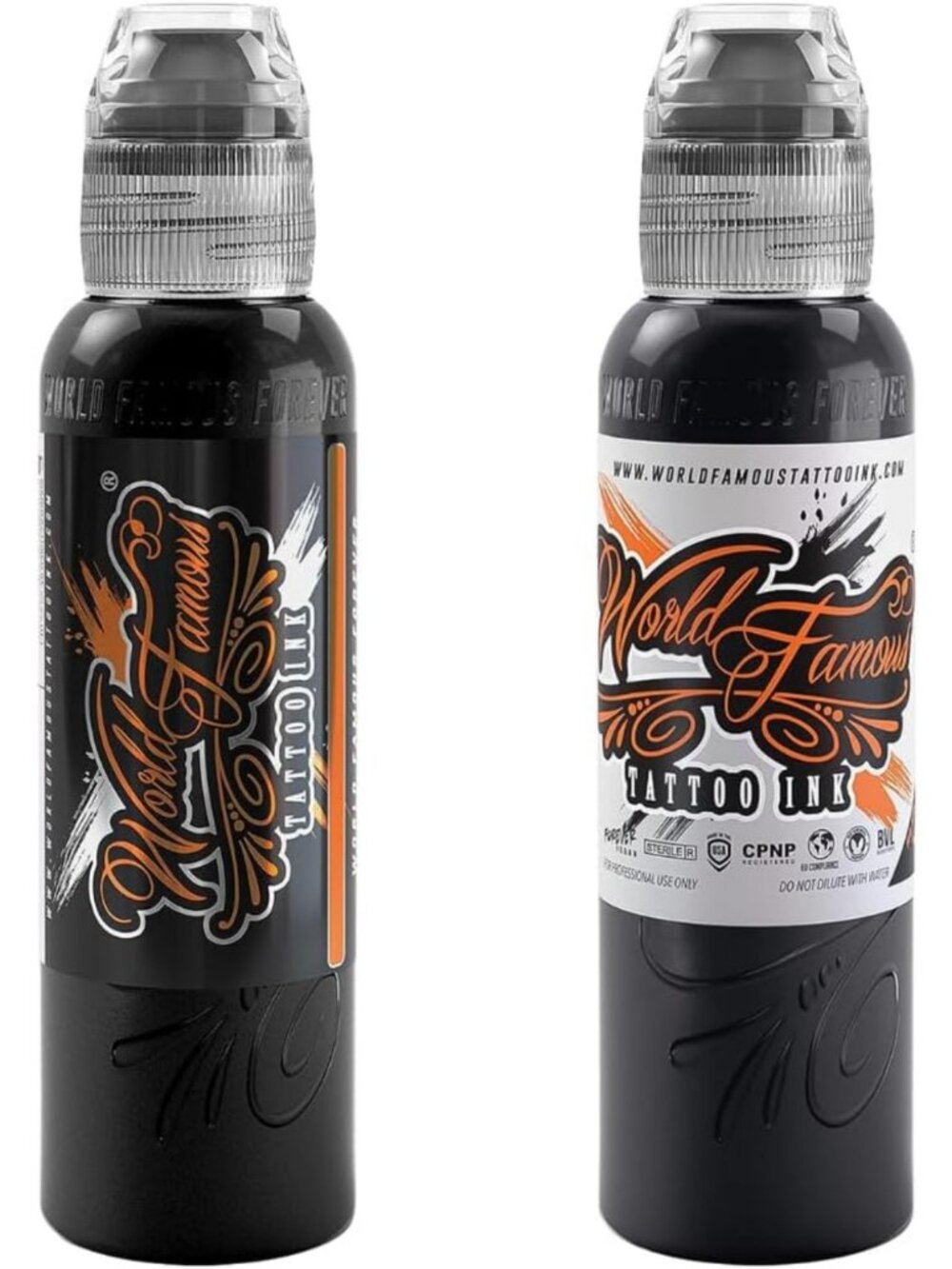 Vegan Tattoo Ink Bundle - Pitch Black & Outlining Black, Skin-Safe, Non-Toxic